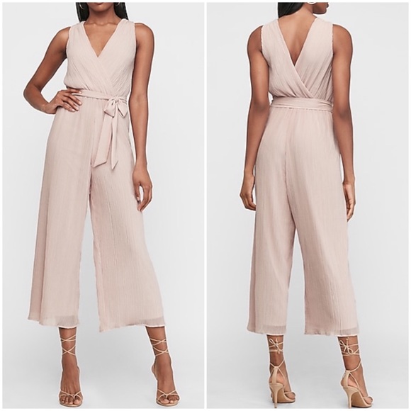 Express Other - Pleated Wrap Front Jumpsuit